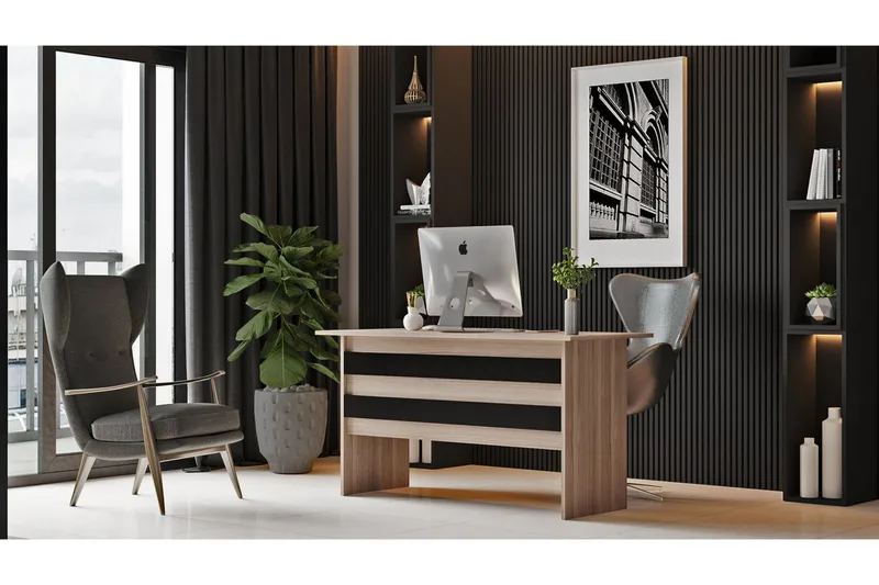 Barrock Skrivbord 140 cm - Natur/Svart - Möbler - Hemmakontor - Skrivbord