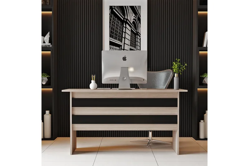 Barrock Skrivbord 140 cm - Natur/Svart - Möbler - Hemmakontor - Skrivbord