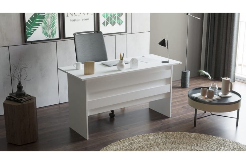 Barrock Skrivbord 140 cm - Vit - Möbler - Hemmakontor - Skrivbord