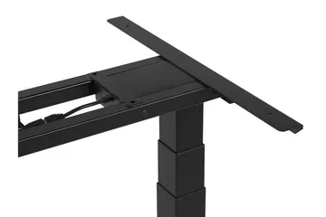 Belluton Skrivbord 130 cm Elektriskt Justerbart - Grå/Svart - Möbler - Hemmakontor - Skrivbord
