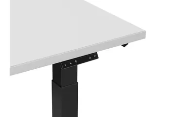 Belluton Skrivbord 130 cm Elektriskt Justerbart - Grå/Svart - Möbler - Hemmakontor - Skrivbord