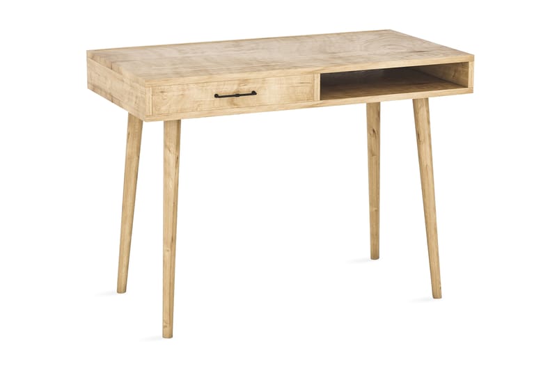 BILLERUD Skrivbord 105 cm med Förvaring Hylla + Låda Brun - Möbler - Hemmakontor - Skrivbord