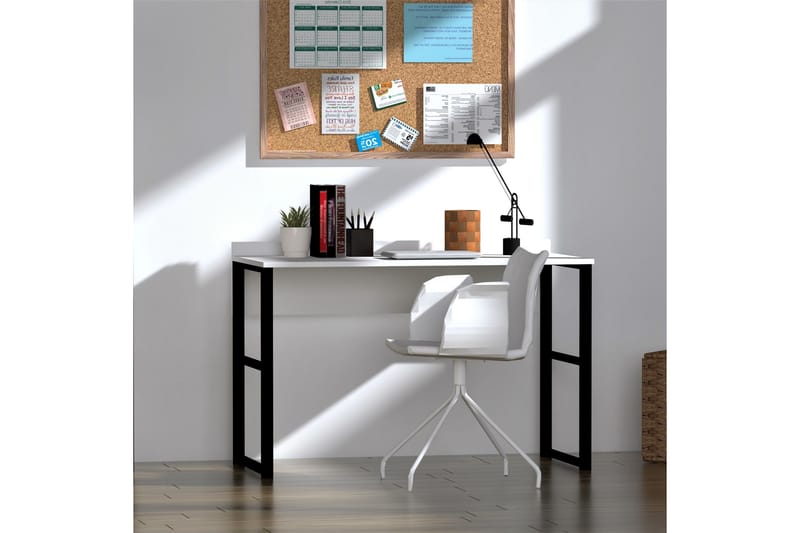 BITLIS Skrivbord 120 cm Vit/Svart - Möbler - Hemmakontor - Skrivbord