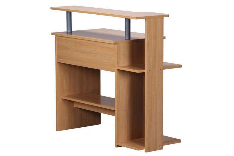 Bozanich Skrivbord 94 cm med Förvaring Hyllor - Natur - Möbler - Hemmakontor - Skrivbord