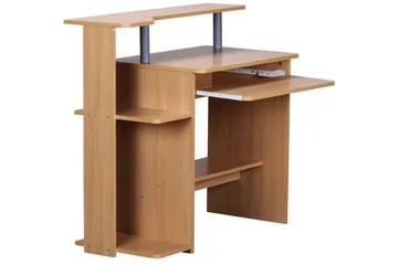 Bozanich Skrivbord 94 cm med Förvaring Hyllor - Natur - Möbler - Hemmakontor - Skrivbord
