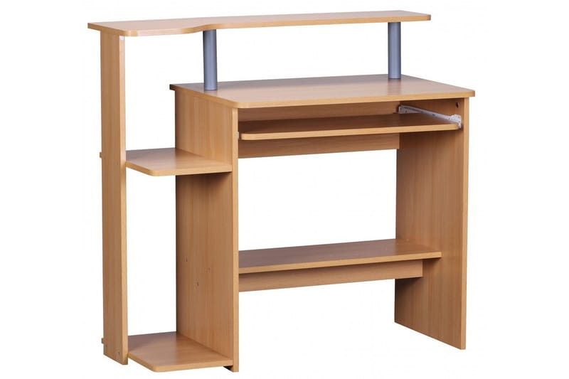 Bozanich Skrivbord 94 cm med Förvaring Hyllor - Natur - Möbler - Hemmakontor - Skrivbord