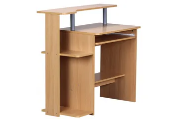 Bozanich Skrivbord 94 cm med Förvaring Hyllor - Natur - Möbler - Hemmakontor - Skrivbord