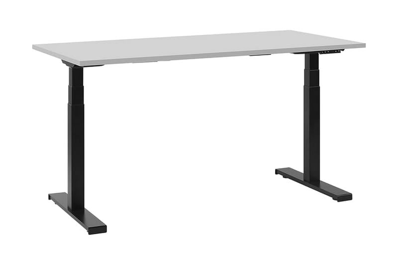 BRENTRY Skrivbord 130 cm Elektriskt Justerbart Grå/Svart - Möbler - Hemmakontor - Skrivbord