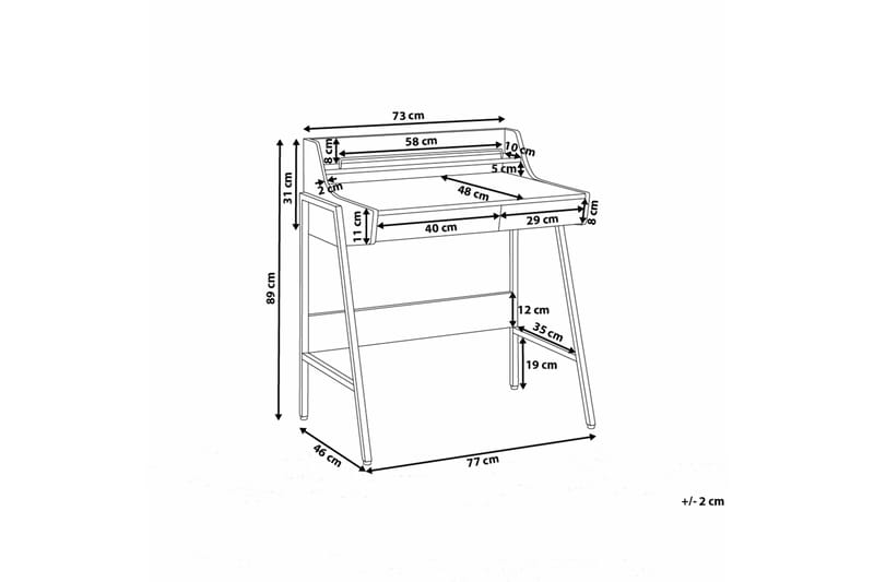 BROXTED Skrivbord 77 cm med Förvaring Trä/Natur - Skrivbord - Bord