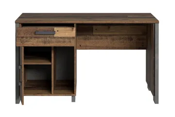 Cadle Skrivbord 127 cm med Förvaring Låda + Skåp - Brun/Grå - Möbler - Hemmakontor - Skrivbord