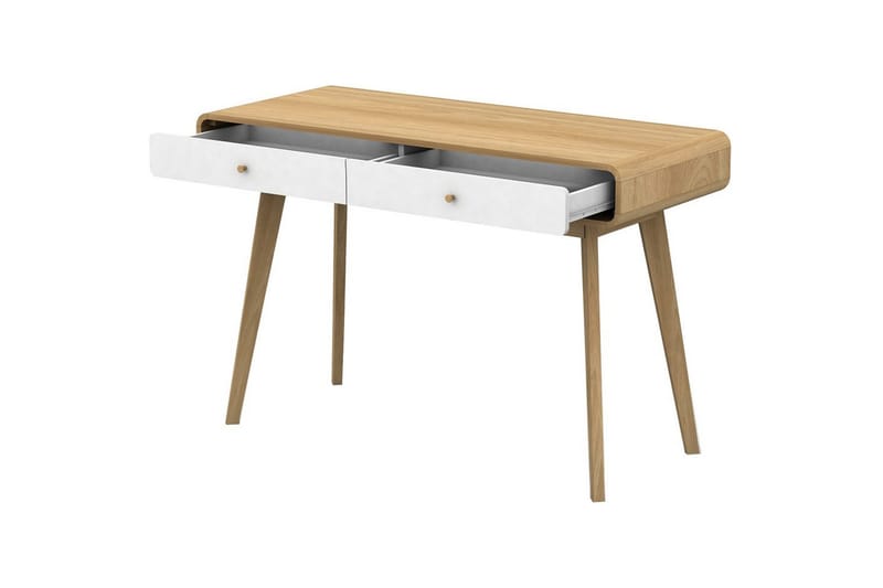 Skrivbord Cassie Ek/Vit - Ek/Vit - Möbler - Hemmakontor - Skrivbord