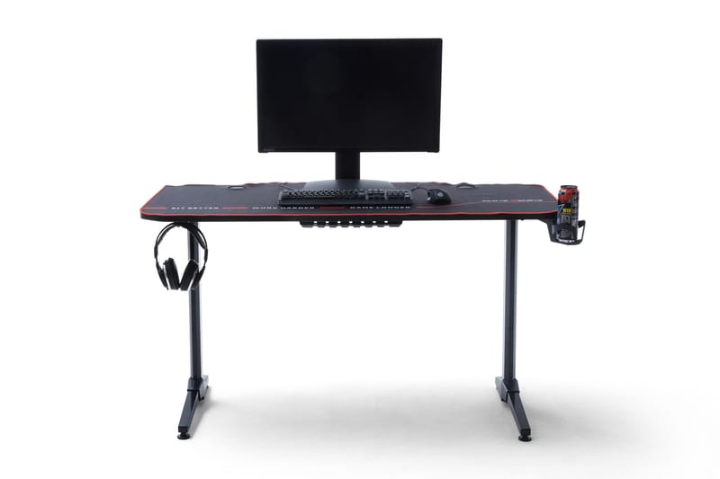 CATTESHALL 2 Gaming Skrivbord 140 cm Svart - Skrivbord - Bord