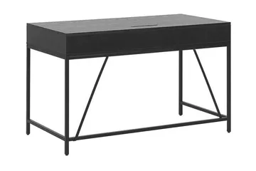 Cebolleros Skrivbord 120 cm med Förvaring 2 Lådor - Svart/Ljust Trä - Möbler - Hemmakontor - Skrivbord
