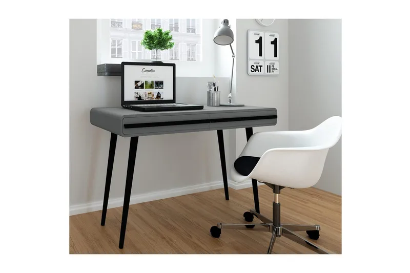 Skrivbord Chantal Grå - Grå - Möbler - Hemmakontor - Skrivbord