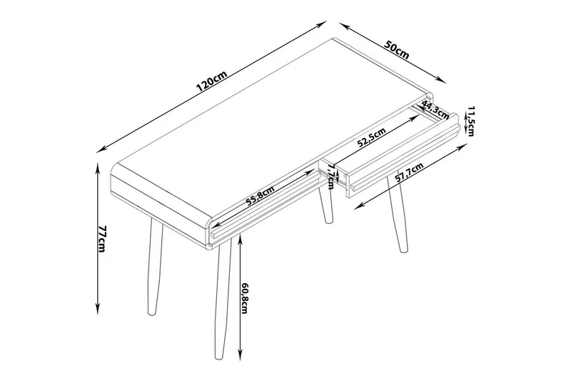 Skrivbord Chantal Natur - Natur - Möbler - Hemmakontor - Skrivbord