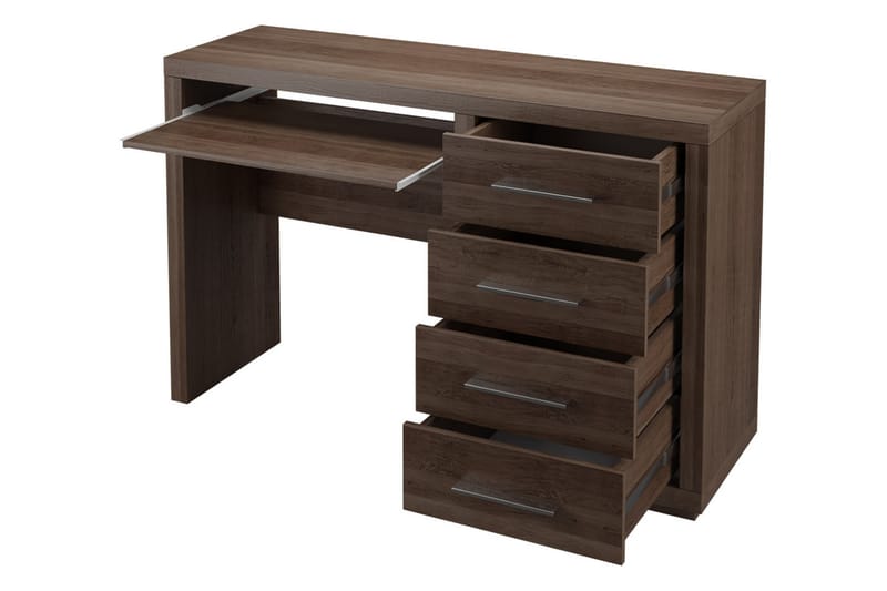 CHELES Skrivbord 120 cm med Förvaring 4 Lådor Beige/Grå - Beige/Grå - Möbler - Hemmakontor - Skrivbord