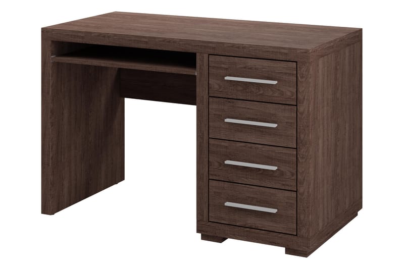CHELES Skrivbord 120 cm med Förvaring 4 Lådor Ekfärg/Brun - Brun - Möbler - Hemmakontor - Skrivbord