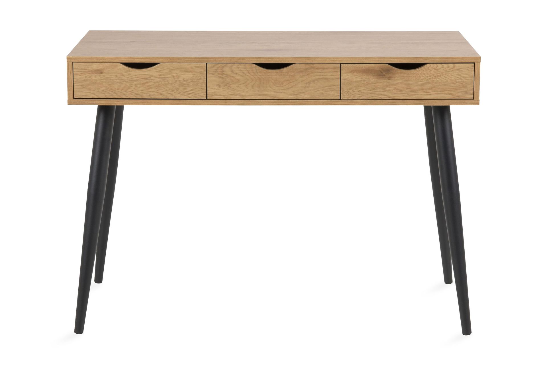 Citysea Skrivbord 110 cm med F&ouml;rvaring 3 L&aring;dor - Beige/Svart