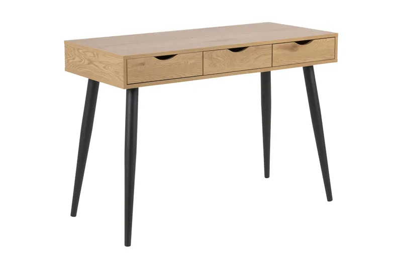 Citysea Skrivbord 110 cm med Förvaring 3 Lådor - Beige/Svart - Möbler - Hemmakontor - Skrivbord