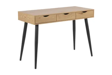 Citysea Skrivbord 110 cm med Förvaring 3 Lådor - Beige/Svart - Möbler - Hemmakontor - Skrivbord