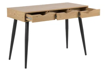 Citysea Skrivbord 110 cm med Förvaring 3 Lådor - Beige/Svart - Möbler - Hemmakontor - Skrivbord