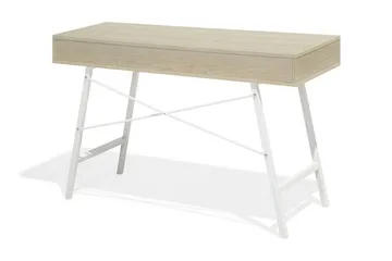 Clarita Skrivbord 120 cm med Förvaring Hylla + 2 Lådor - Trä/Natur - Möbler - Hemmakontor - Skrivbord