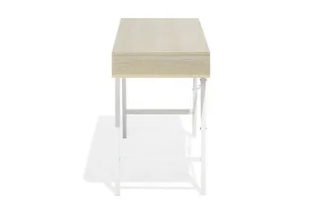 Clarita Skrivbord 120 cm med Förvaring Hylla + 2 Lådor - Trä/Natur - Möbler - Hemmakontor - Skrivbord