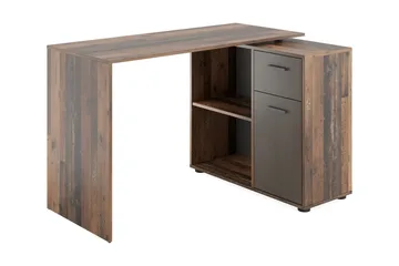 Colatosti Hörnskrivbord 117 cm med Förvaring - Mörkbrun - Möbler - Hemmakontor - Skrivbord