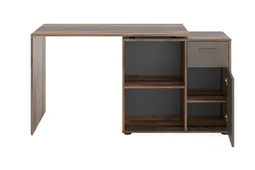 Colatosti Hörnskrivbord 117 cm med Förvaring - Mörkbrun - Möbler - Hemmakontor - Skrivbord