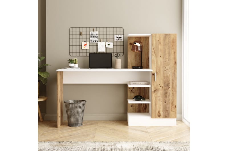 Dalran Skrivbord 152 cm - Natur/Vit - Möbler - Hemmakontor - Skrivbord