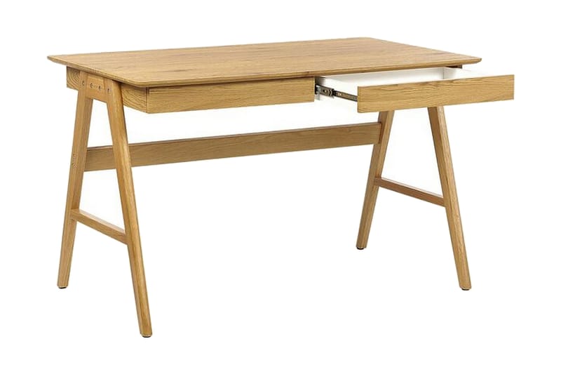 DAVILUCAS Skrivbord 120 cm 2 Lådor Ljusbrun - Möbler - Hemmakontor - Skrivbord