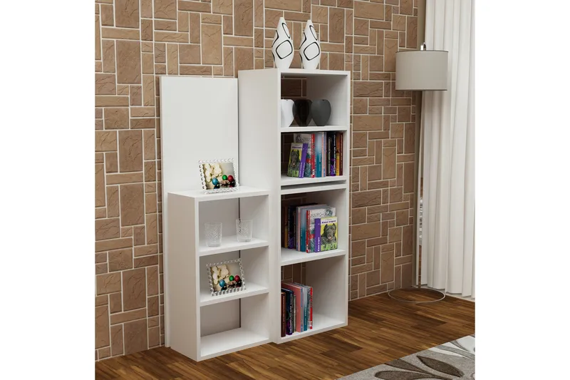 Decorotika Skrivbord 120 cm med Förvaring Hyllor - Vit - Möbler - Hemmakontor - Skrivbord