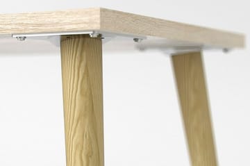 Delta Skrivbord 145 cm med Förvaring Lådor + Hyllor - Vit/Natur - Möbler - Hemmakontor - Skrivbord
