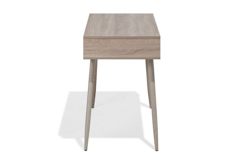 DEOLS Skrivbord 100 cm med Förvaring Låda + Hylla Ljusbrun/V - Möbler - Hemmakontor - Skrivbord