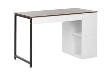 Dese Skrivbord 120 cm med Förvaring - Mörkt Trä/Vit - Möbler - Hemmakontor - Skrivbord