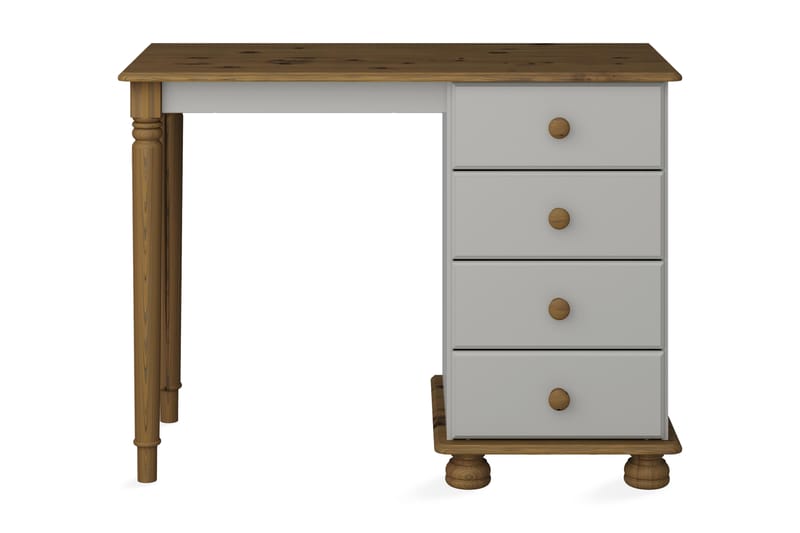 DOROTHY Skrivbord 100 cm med Förvaring 4 Lådor Beige/Vit - Bord - Skrivbord