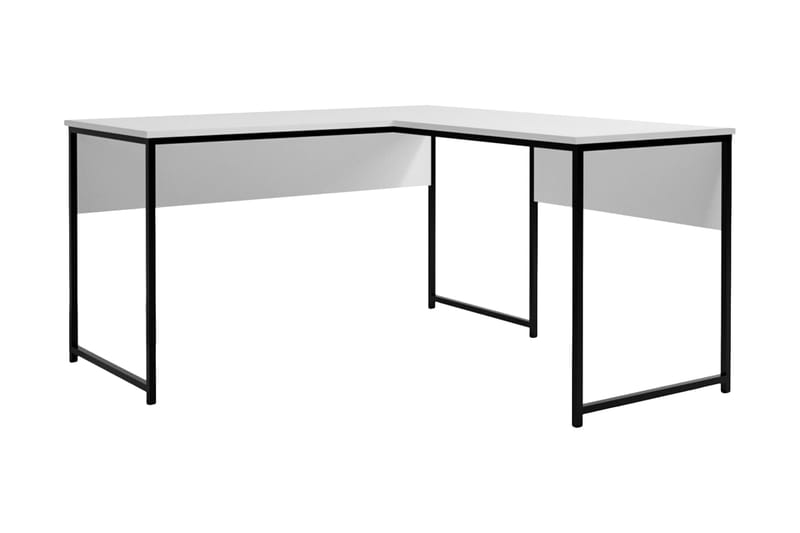 DOYRAN Hörnskrivbord 160 cm Vit/Svart - Möbler - Hemmakontor - Skrivbord