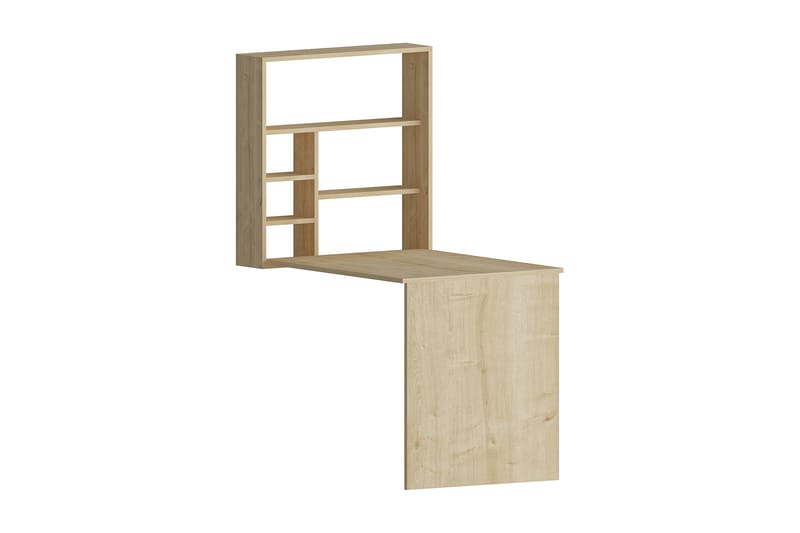 DUMELE Väggskrivbord 59 cm med Förvaring Hylla Natur - Möbler - Hemmakontor - Skrivbord