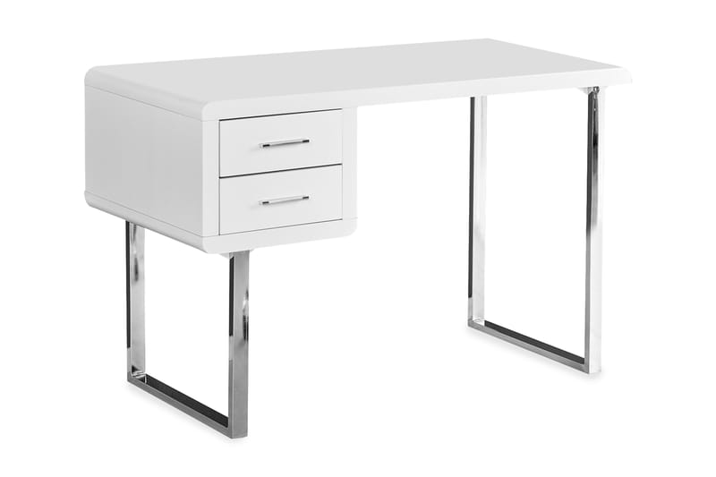 ELDRON Skrivbord 120 cm med Förvaring 2 Lådor Vit - Skrivbord - Bord