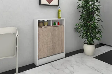 Elegancia Väggskrivbord 70 cm med Förvaring Hylla Utfällbart - Trä - Möbler - Hemmakontor - Skrivbord