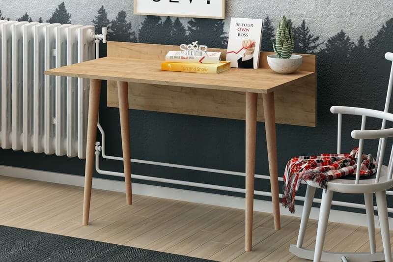 ELLINA Skrivbord 120 cm Trä - Trä - Möbler - Hemmakontor - Skrivbord