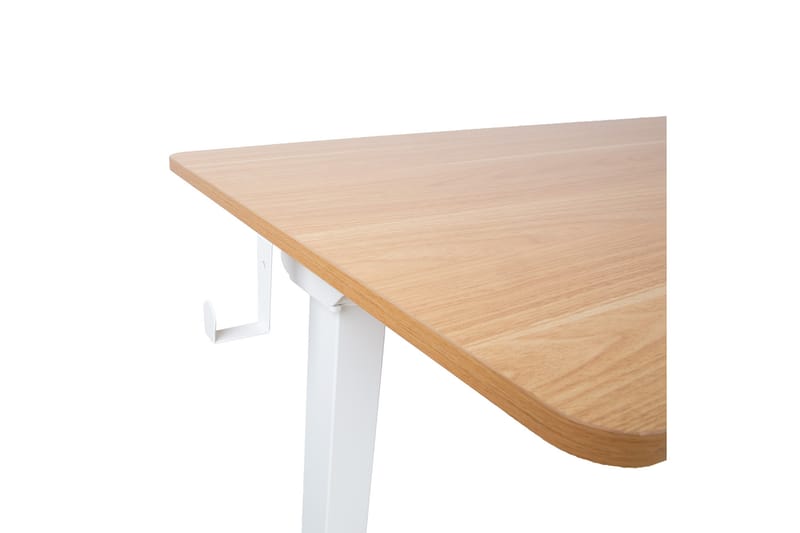 ERGO Skrivbord med 1 motor 120x60 cm Vit/ek - Möbler - Hemmakontor - Skrivbord