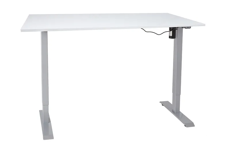 Ergosum 1 Skrivbord 140 cm Höj-och Sänkbar Elektrisk - Gråvit - Möbler - Hemmakontor - Skrivbord