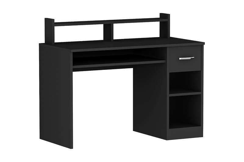 EYMIR Skrivbord 120 cm med Förvaring Låda + Hyllor Antracit - Möbler - Hemmakontor - Skrivbord