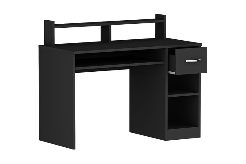 EYMIR Skrivbord 120 cm med Förvaring Låda + Hyllor Antracit - Möbler - Hemmakontor - Skrivbord