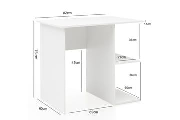 Farleys Skrivbord 82 cm med Förvaring Hyllor - Vit - Möbler - Hemmakontor - Skrivbord