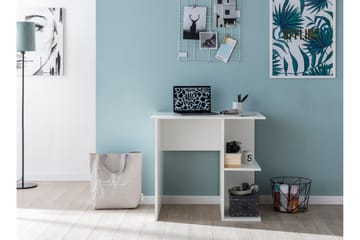 Farleys Skrivbord 82 cm med Förvaring Hyllor - Vit - Möbler - Hemmakontor - Skrivbord