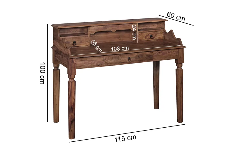 FAUE Skrivbord 115 cm Brun - Möbler - Hemmakontor - Skrivbord