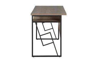 Forresa Skrivbord 120 cm med Förvaring Hylla - Mörkbrun/Svart - Möbler - Hemmakontor - Skrivbord