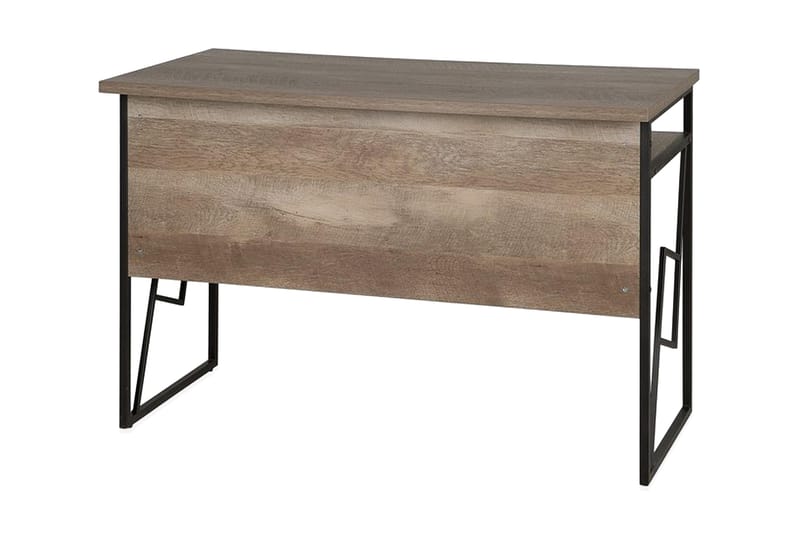 FORRIEN Skrivbord 120 cm med Förvaring Hylla Mörkbrun/Svart - Skrivbord - Bord
